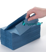 C-Fold Blue Hand Towels 1ply